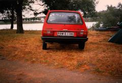 Der Wagen stand schief