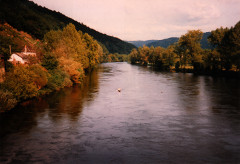 Blick von einer Brücke