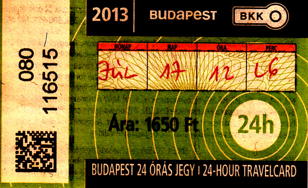 Fahrkarte Budapest