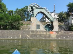 Ein Stück Walzenwehr in Schweinfurt