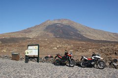 der Teide mit der Stelle des letzten Ausbruches