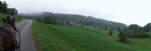 Im Regen auf dem Heimweg